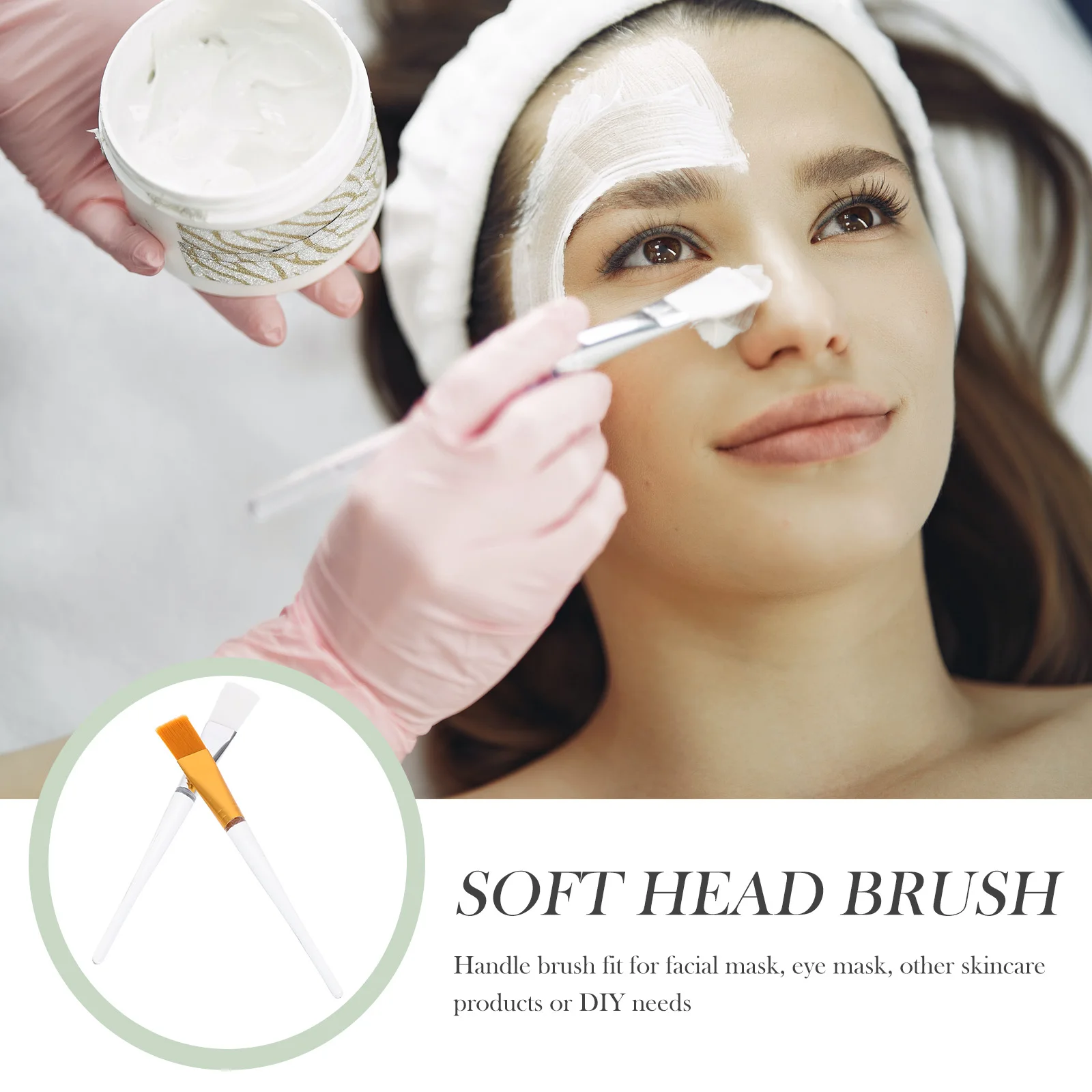 

10Pcs Makeup Brushes Facial Mask Applicator Tool Soft Bristles for Even Foundation Lotion Application Beauty Supplies