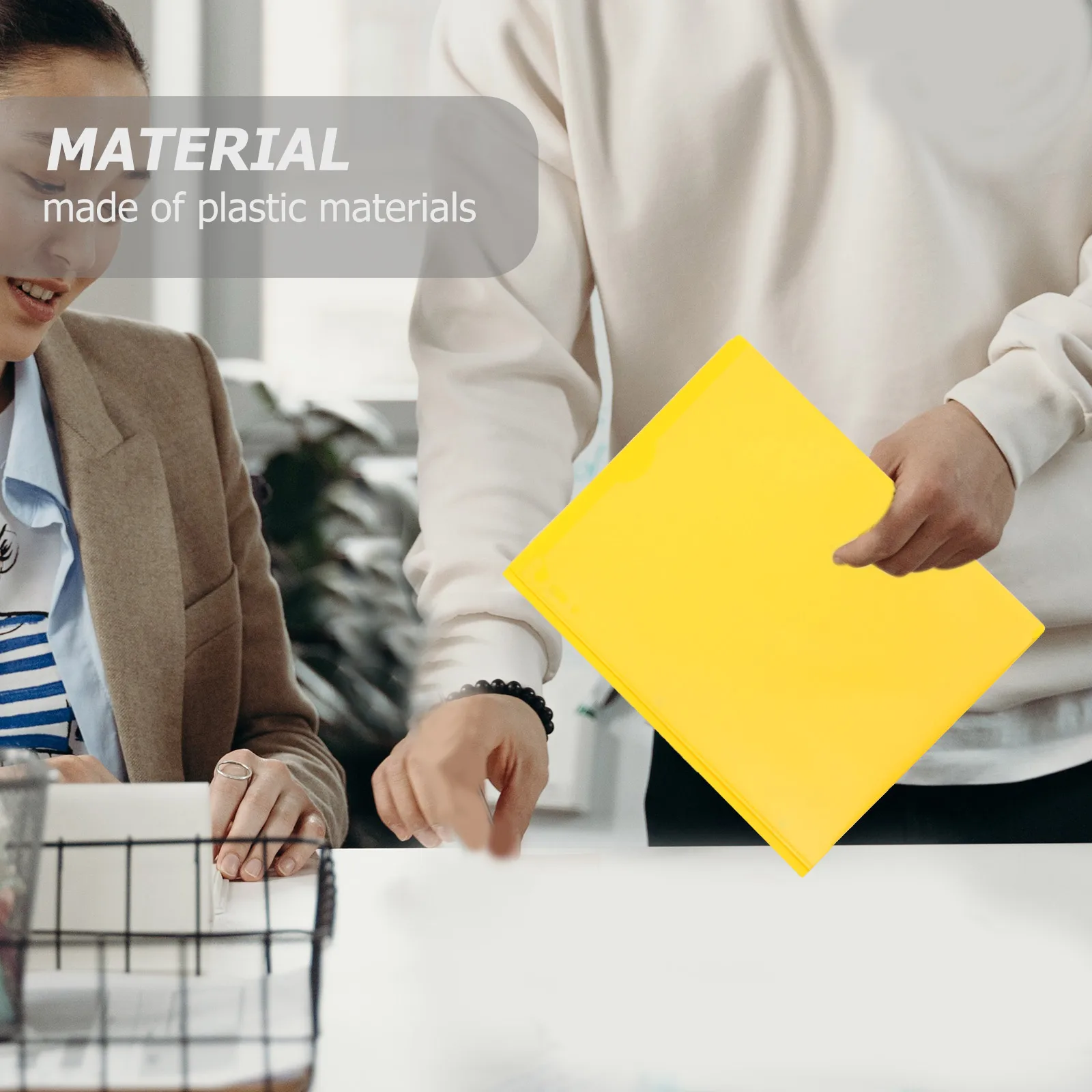 

6pcs File Folders 2 Pocket Office Document Folders Plastic Heavy Duty Folder For Test Papers Business Files Organizer Smooth