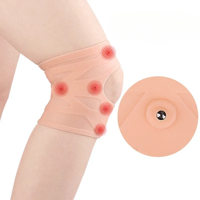 1PC Silicone Professional Knee Pads Magnetic Therapy High Elasticity and Comfort Pain Relief Knee Pads Joint Pads