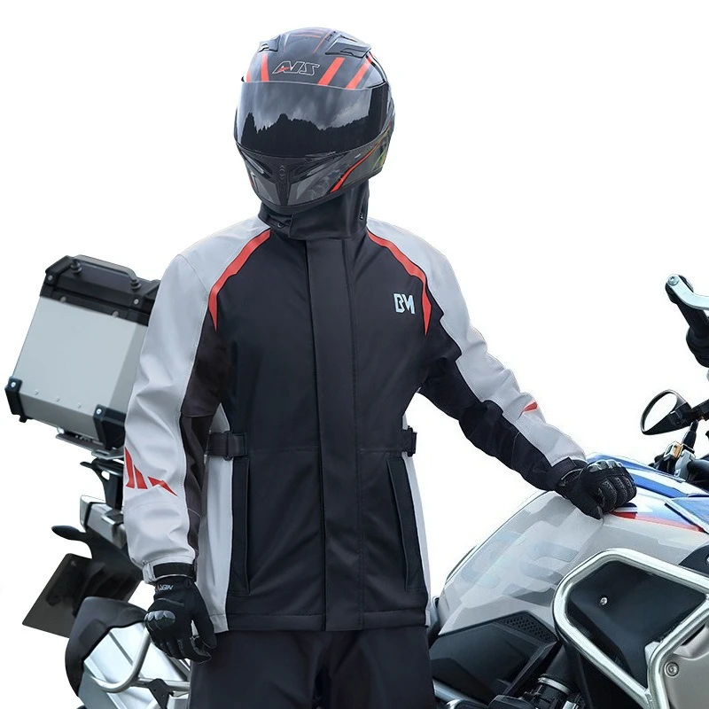 Rainproof motorcycle raincoat rain pants set split men's full body rainproof motorcycle windproof waterproof riding suit