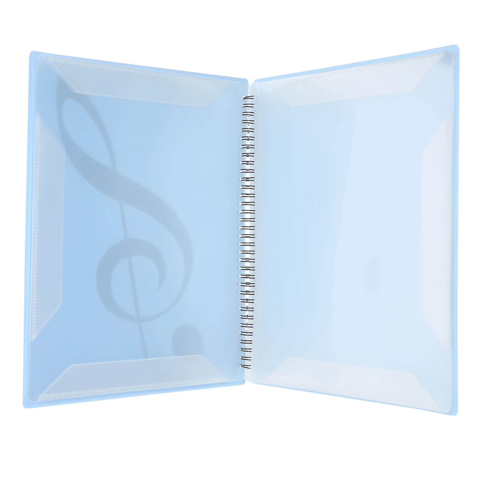 

Music File Folder A4 Spiral Binder Document Holder Blue Color Office Supply Organizer Storage Sheet Paper Files