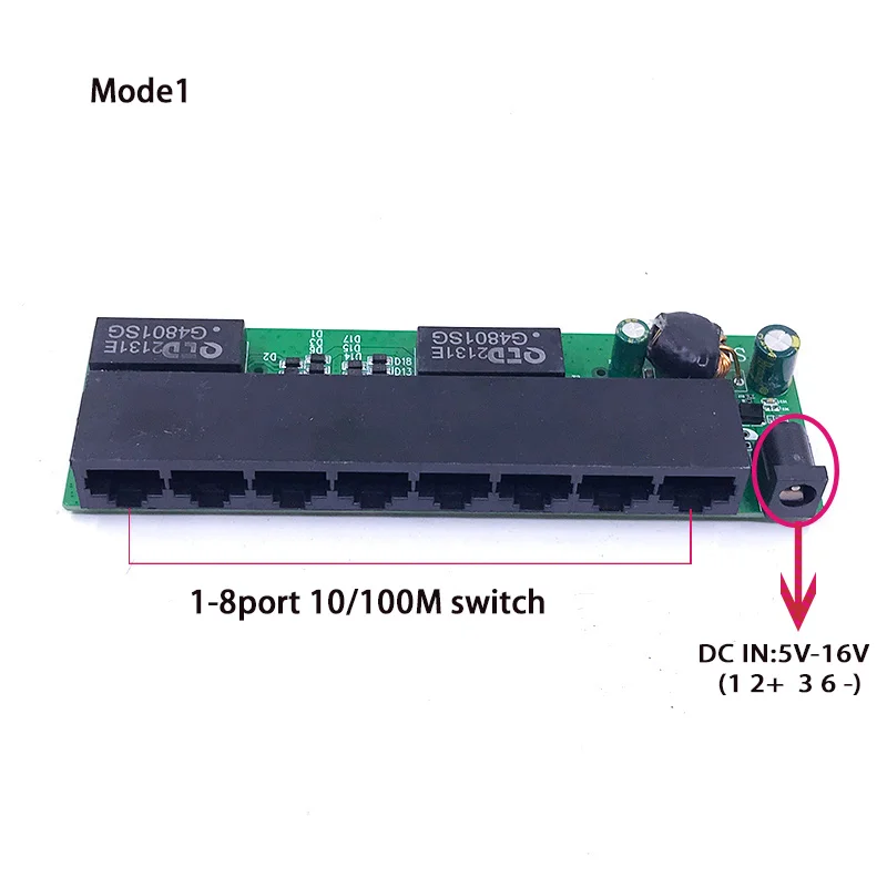 

8port 10/100M Ethernet switch module PCBA board OEM Auto-sensing Ports PCBA board OEM Motherboard