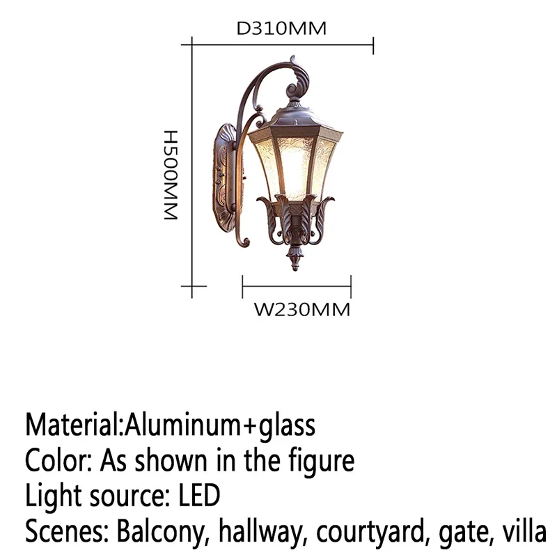 SOFEINA lampu dinding LED luar ruangan, kontemporer sederhana tahan air balkon lorong halaman vila Gerbang Hotel