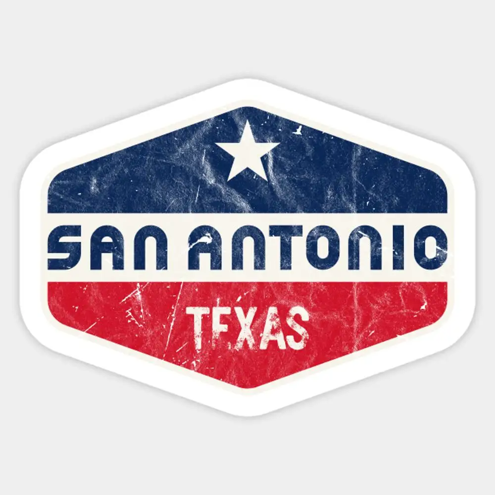 San Antonio Texas Sticker for Laptop Decor Bedroom Car Cute Cartoon Art Fashionable Public Suitcase