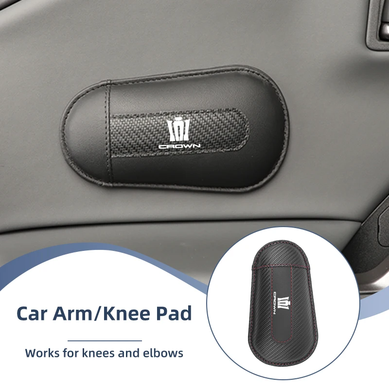 1Pc Car Car Knee Cushion Door Soft Armrest Elbow Pads Accessories For Toyota Crown Yaris Corolla Prius Auris CHR Land Cruiser