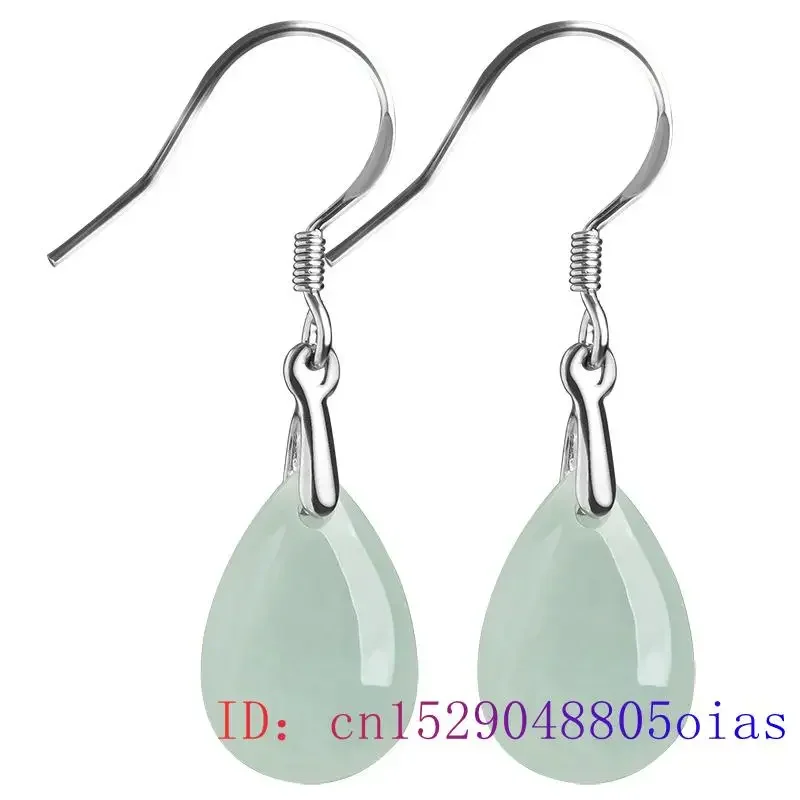 Pendientes de gota de agua de Jade birmano, regalo certificado, regalos naturales de moda Real, joyería para mujer, amuleto de lujo de la suerte verde