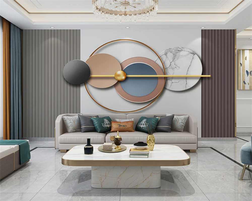 

beibehang Customized new modern minimalist light luxury grille geometric TV background wallpaper papel de parede papier peint