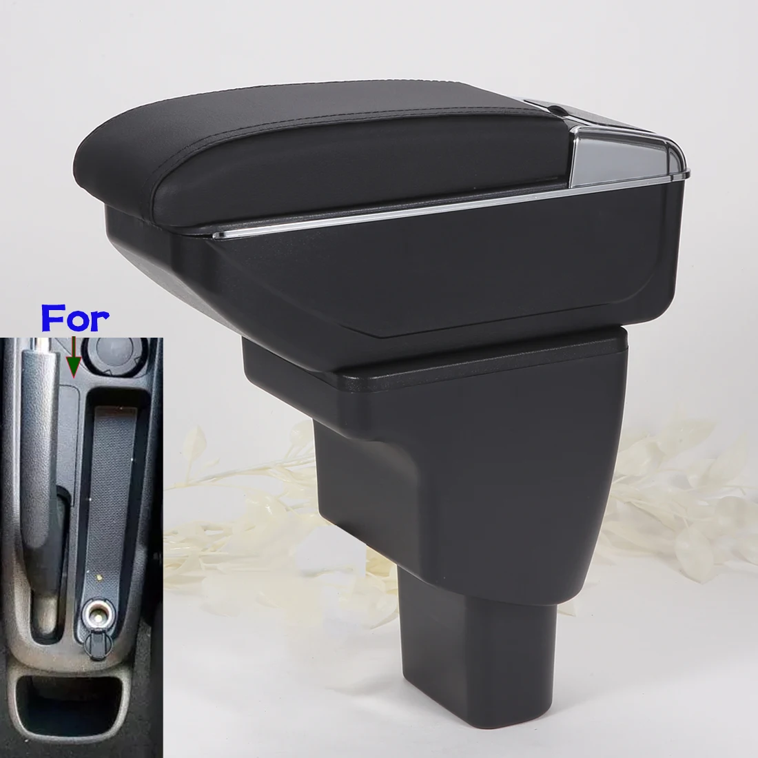 

Для Hyundai I10 Подлокотник Для Hyundai I10 Автомобильный подлокотник Детали интерьера Детали для модернизации Ящик для хранения автомобильных аксессуаров