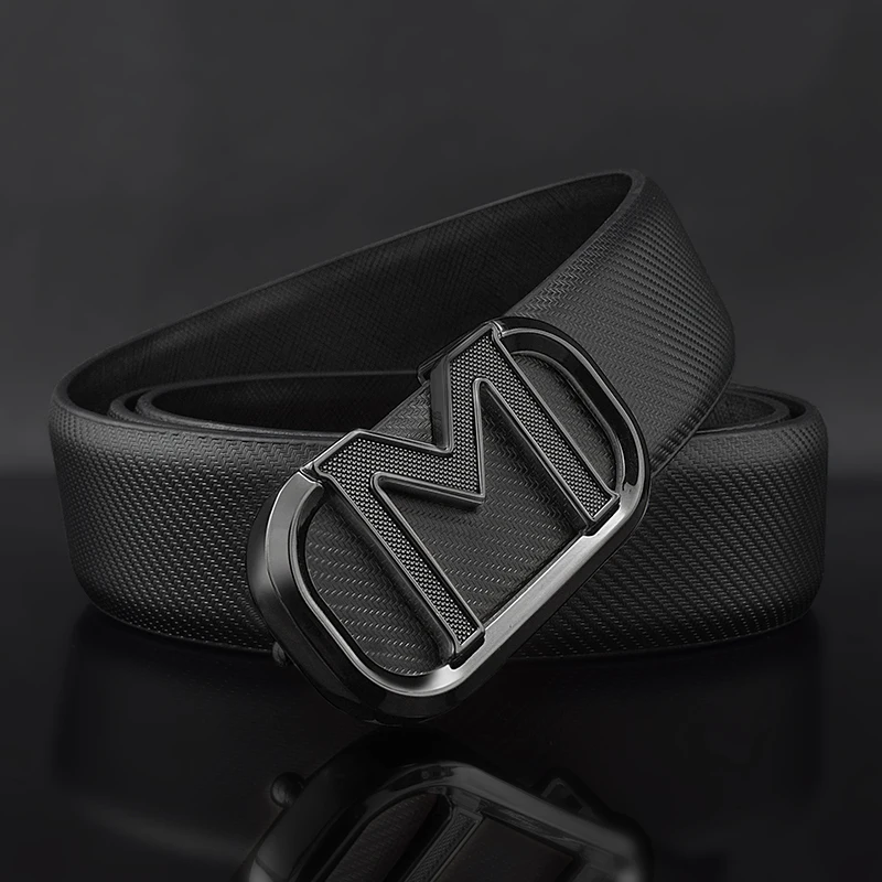 Designer belts men M letter copper buckle gold high quality men belt luxury famous brand grain leather 3.3cm wide ceinture homme