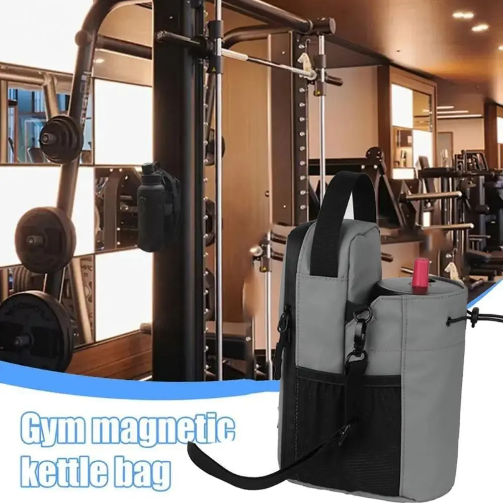 

Magnetic Water Bottle Sling Bag Large Capacity Adjustable Gym Bottle Bag Portable Convenience Crossbody Sports Bag Fitness