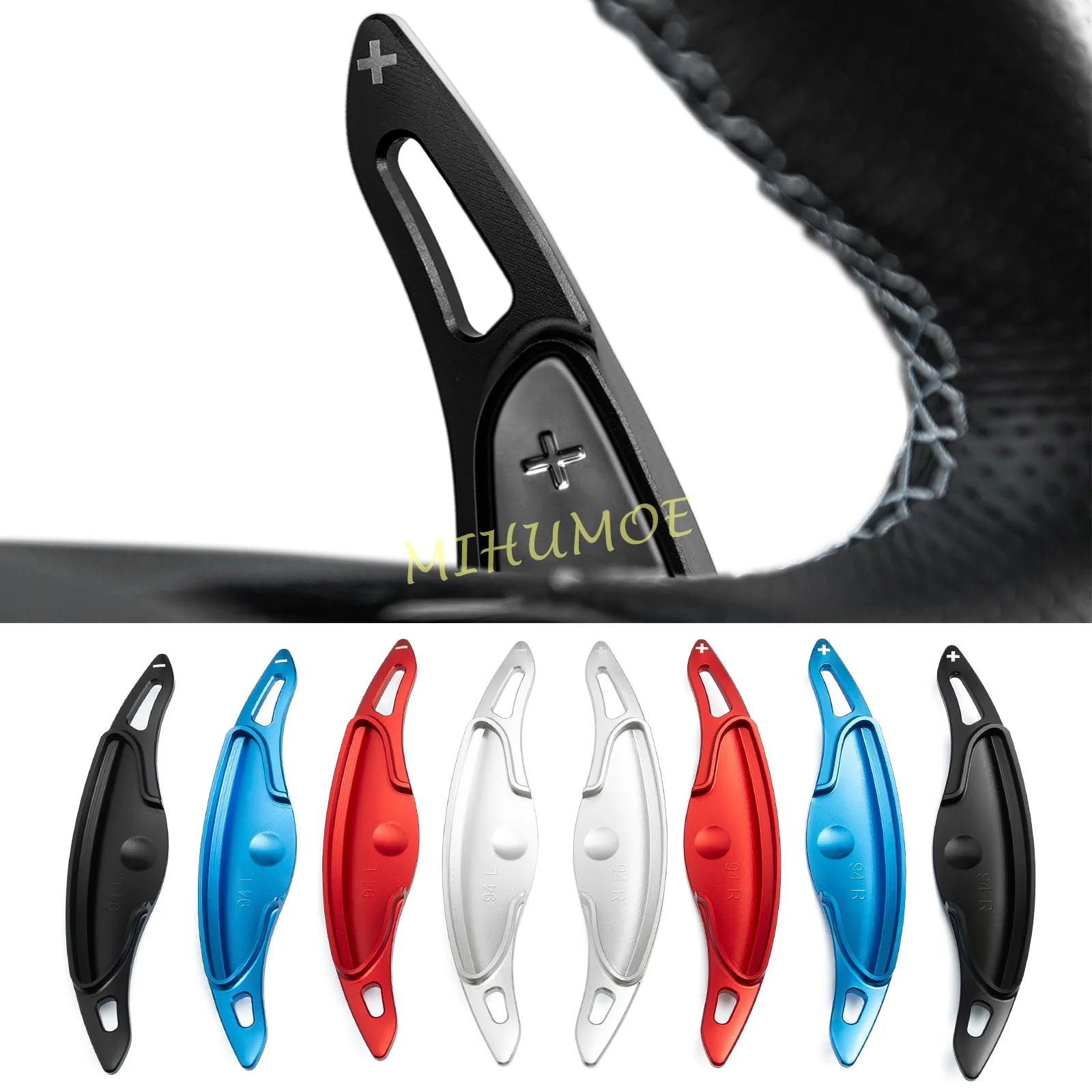 Accessoires de voiture pour Hyundai i20 i30 Elantra Kona Veloster N Line, autocollants de levier de vitesses en aluminium pour volant