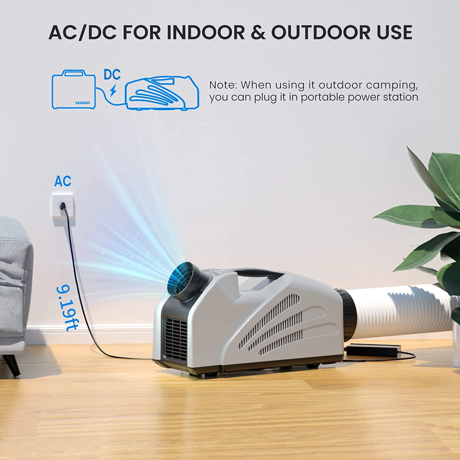 Mobile 2350btu del dispositivo di raffreddamento di aria all'aperto portatile del condizionatore d'aria, basso consumo energetico 24v 250w per la vita di viaggio/Rv della tenda del Camper del camion