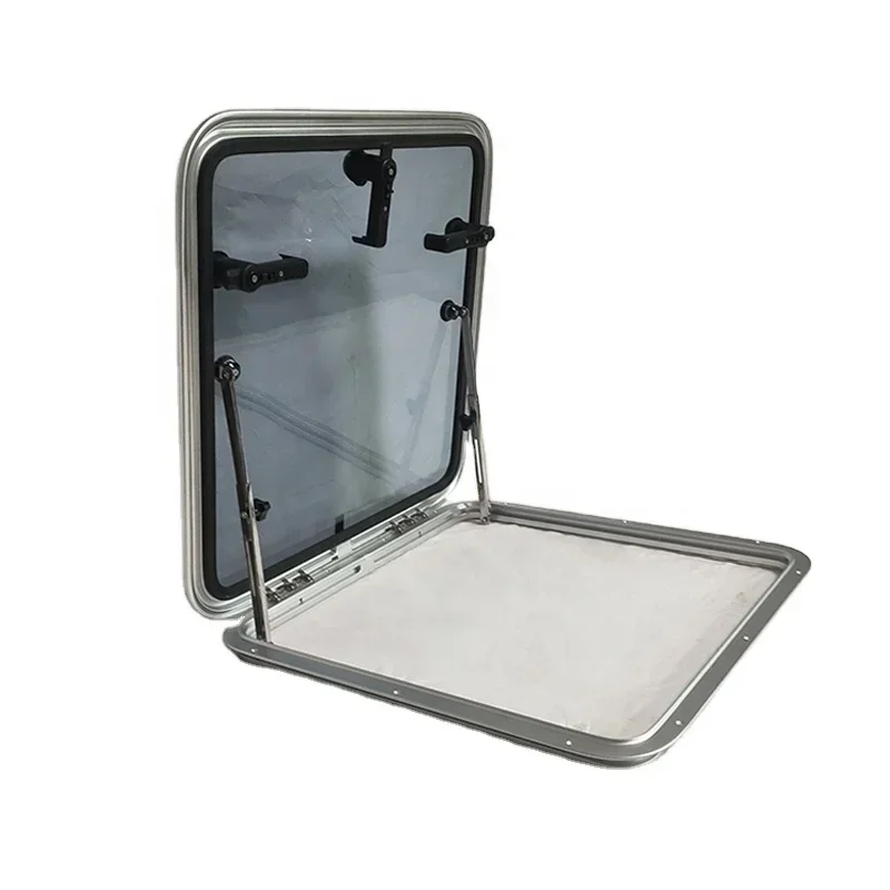 

Marine Boat RV Skylight Escape Hatch Window Aluminum Yacht Deck Hatch 675x675,625x625,575x575MM Yacht Marine Accessories