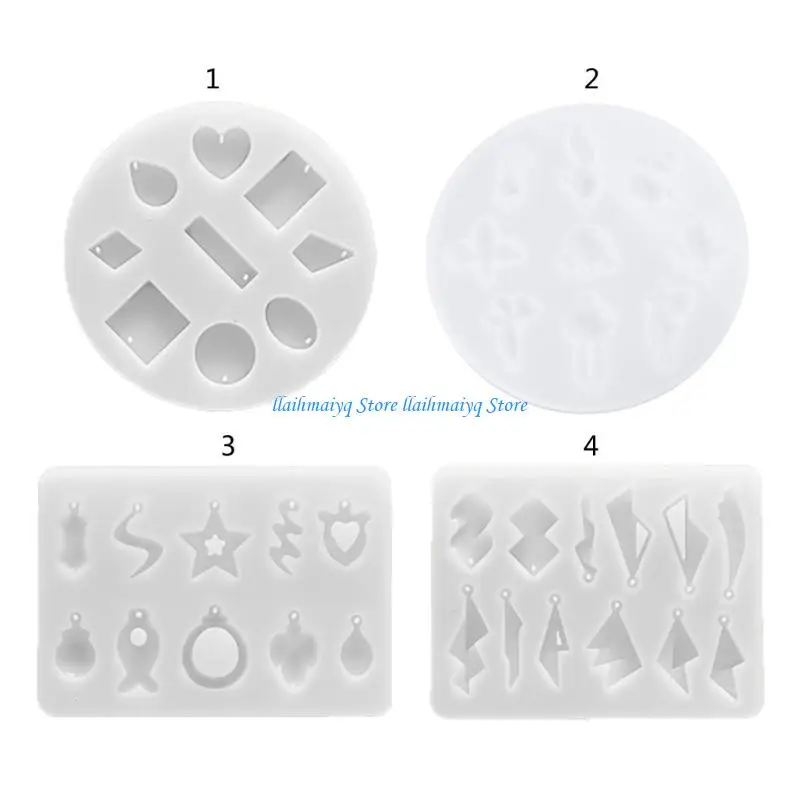 573B Earrings Silicone Mold Ear Drop Crystal Epoxy Resin Mould Irregular DIY Dangle Earring Jewelry Making Tools for Party