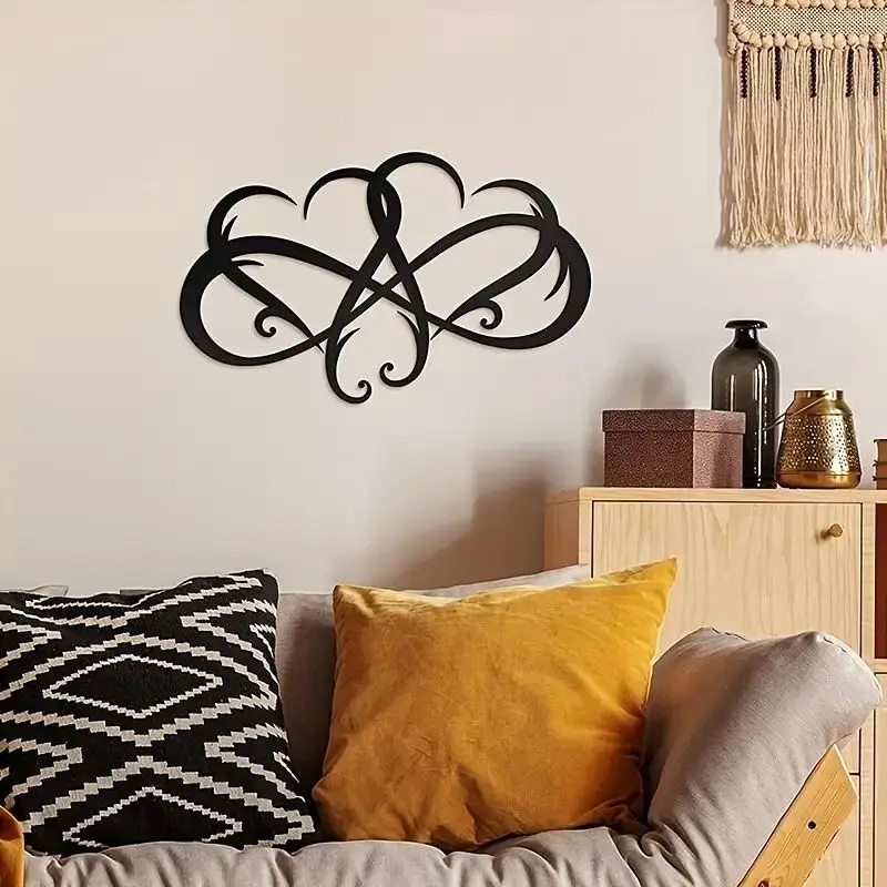 Infinite Love: Heart-Shaped Metal Wall Decoration for Weddings, Bedrooms & More!