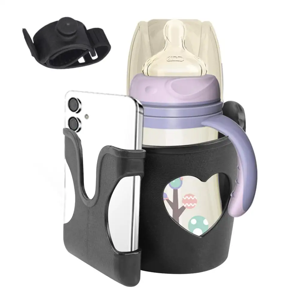 AliExpress NONE Universal Baby Stroller Cup Holder with Phone Stand Drink Holder Cup for Pram, Bike, Motorcycle, Wheelchair