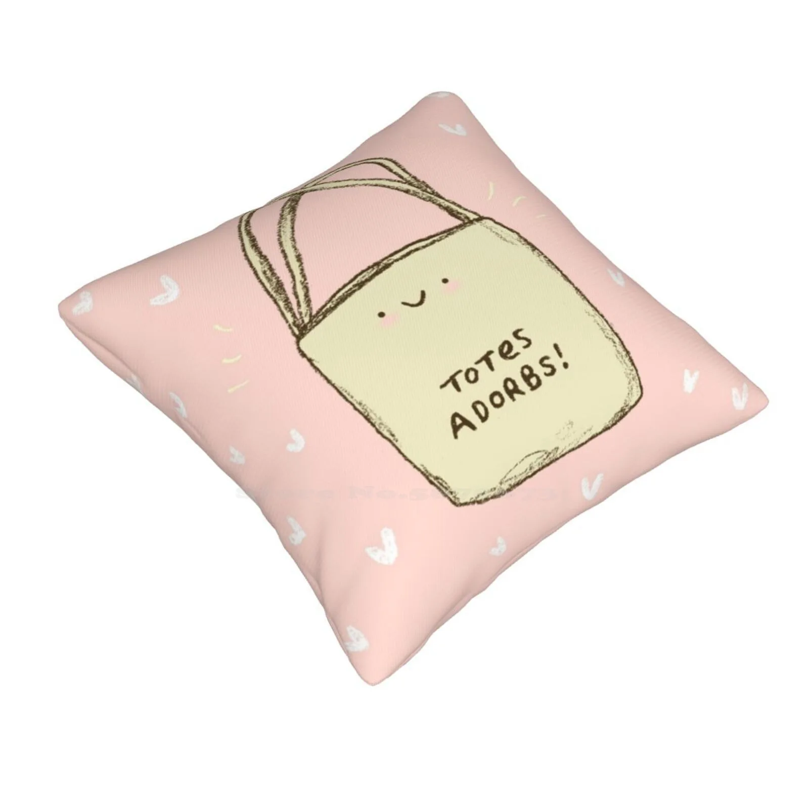 Adorbs! Pillow Cover Hug Pillowcase Adorbs Totally Adorable Cute Kawaii Cutie Lovely Heart Sweet Funny Silly Item Smile Cheeky