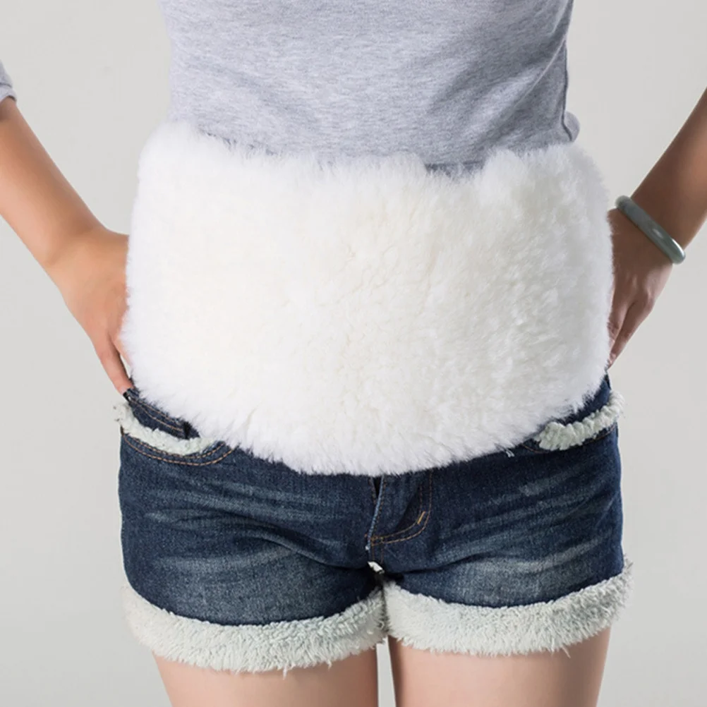 

1pc Wool Lumbar Support Belt Adjustable Warm Waist Protector For Back Pain Relief Winter Sports Outdoor Use Reusable