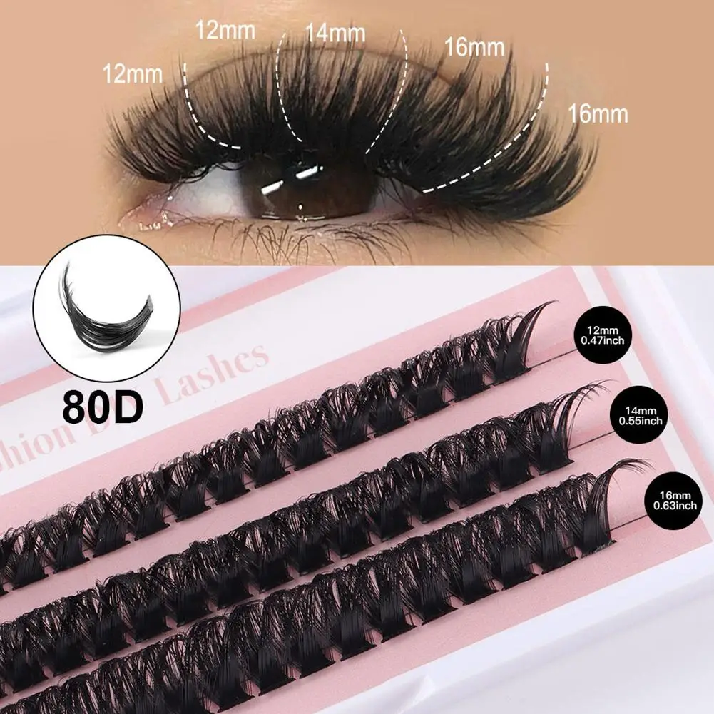 DIY segmentierte falsche Wimpern Natürlicher weicher Magnet Augen-Make-up-Werkzeug Curl up Graft Wimpernverlängerung für Anfänger DIY Wimpern