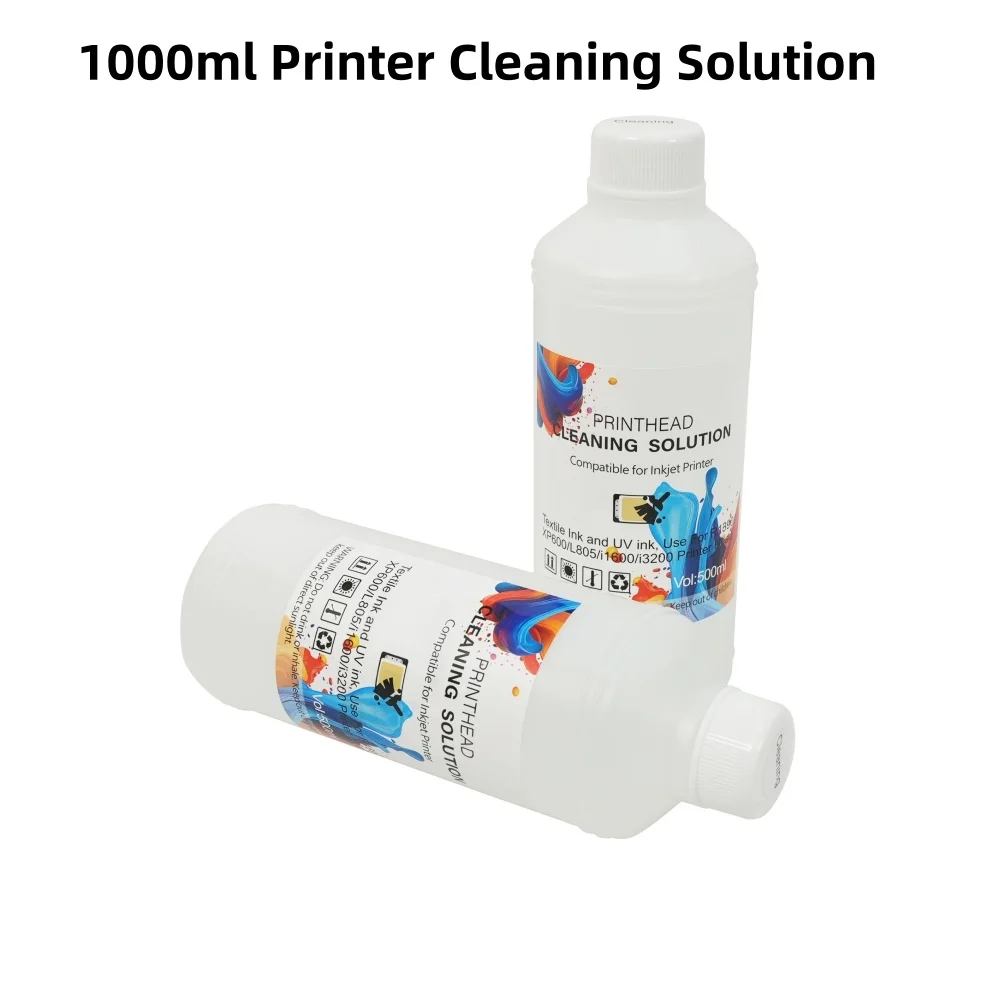 500ml/1000ml DTF Printer Cleaning Liquid for Epson HP Canon Roland Mimaki Ricoh Konica Printing Press Cleaning Solution