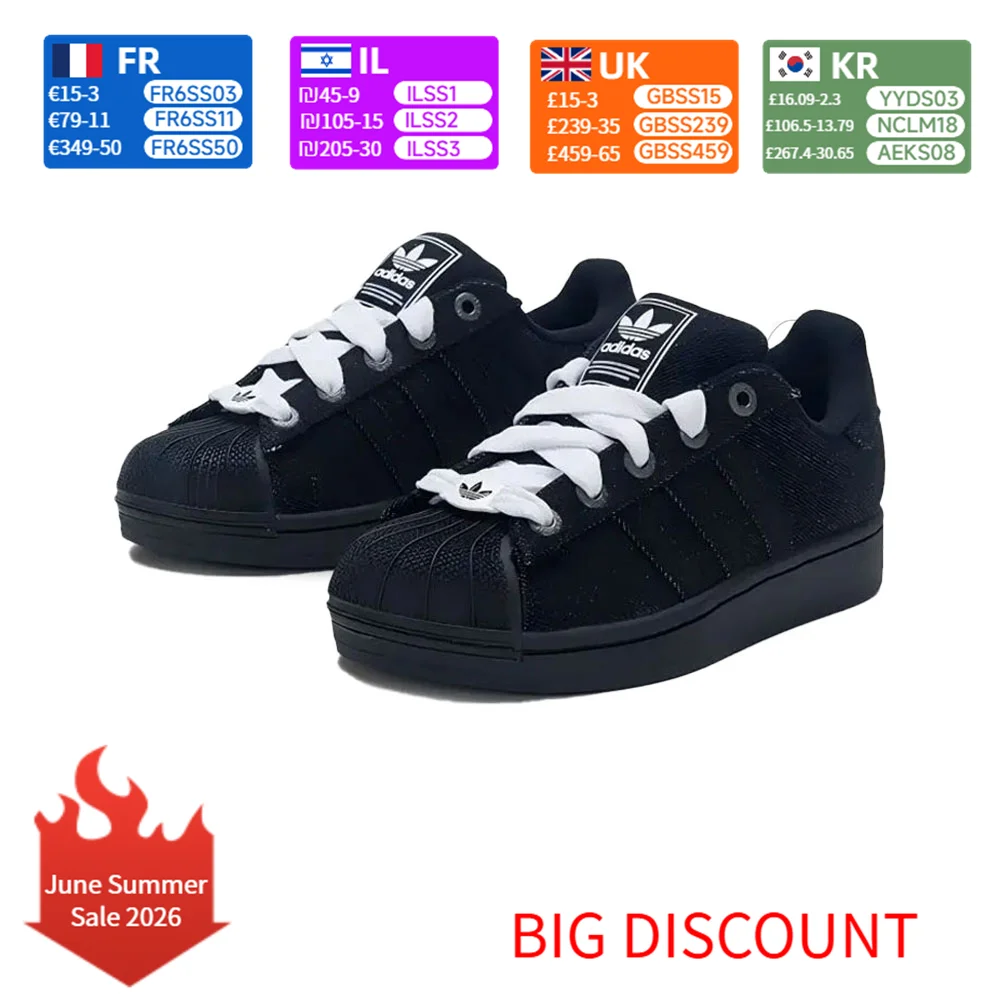 

adidas Originals Superstar 2 Unisex Sneakers Iconic Shell Toe Design Comfort Cushioned Durable Classic Streetwear Shoes JQ3211