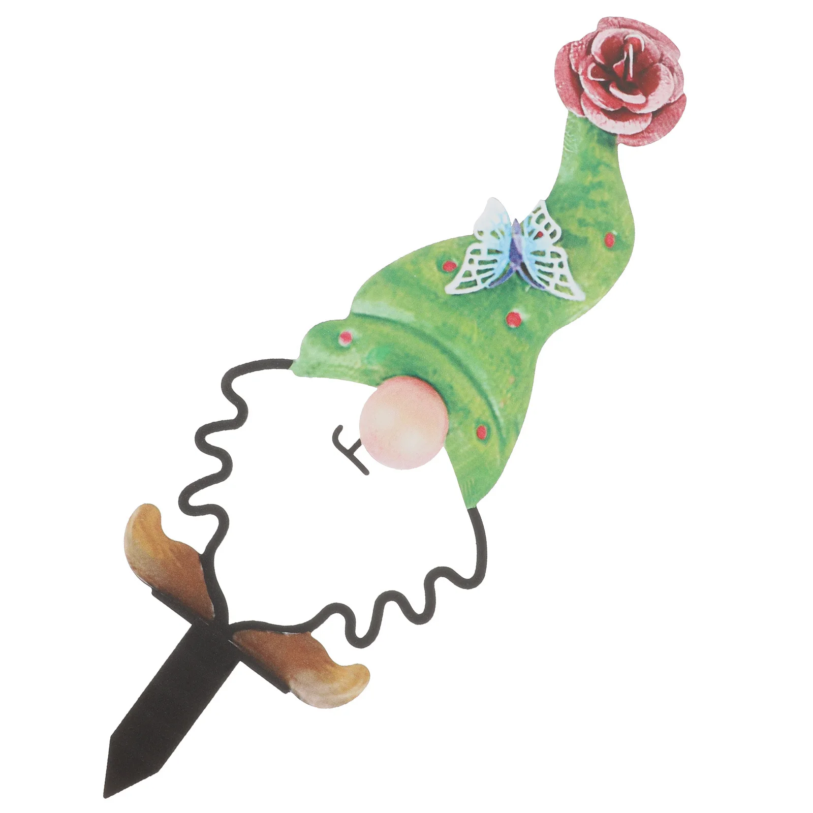 

Metal Gnome Yard Stake Weatherproof Fall Yard Decoration Outdoor Garden Decor Charming Garden Stakes for Lawn Patio