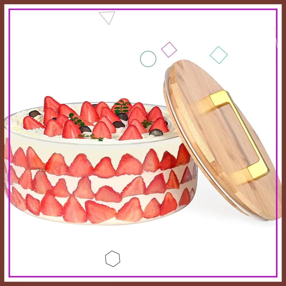 

Большая стеклянная салатница с крышкой, 9,8 дюйма, 125 унций, подходит для микроволновой печи и посудомоечной машины, для мороженого, тортов, фруктов