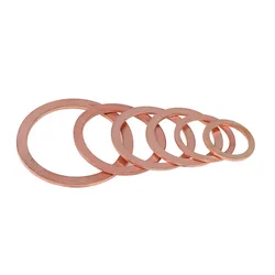 10PCS/Pack 2mm Thickness M4 5 6 7 8 10 12 14 15 16  17 18 20  21 22 24 25 26mm Copper Washer Solid Gasket Sump Plug Oil Seal