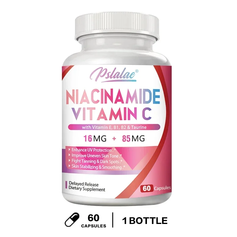 Niacinamide Vitamin C - Supports Skin Health, Reduces Wrinkles, Fights Aging with Antioxidants, Boosts Energy Levels