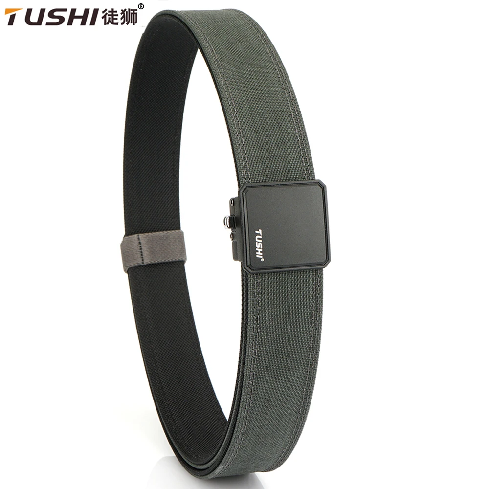 

TUSHI New Tactical Belt for Men Metal Automatic Buckle Gun Belt Police Military Belt Hunting Casual Girdle Male IPSC Accessories