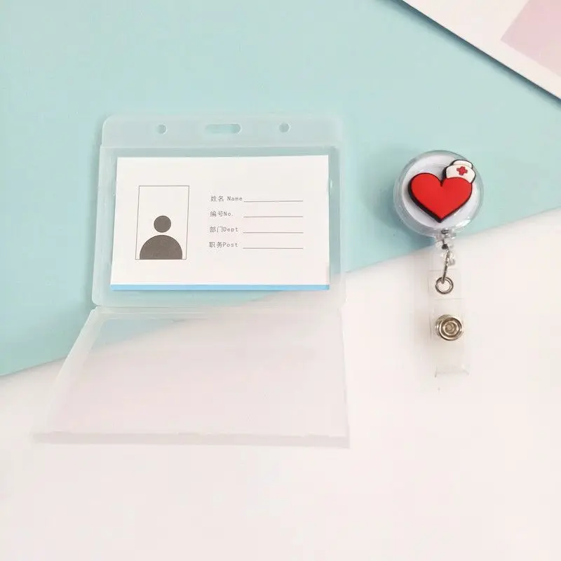 1. 1Pc New Hospital Retractable Badge Reel, Stretchable ID Name Card Holder Clip for Nurse Hospital Workers Work Badge Accessory