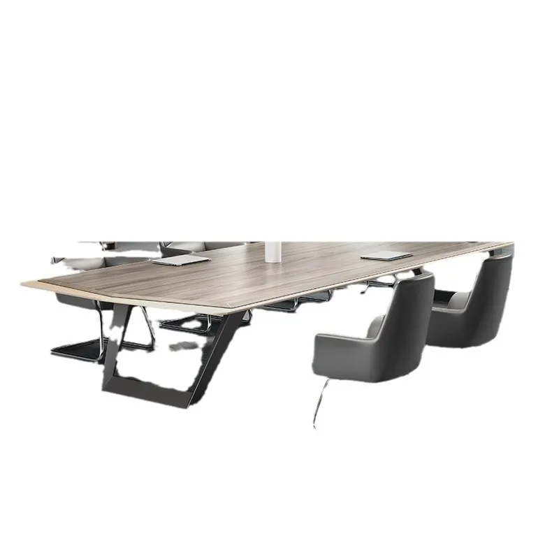 

Большой офисный длинный стол, простой современный конференц-стол и стул, сочетание конференц-зала, большой верстак для конференц-зала