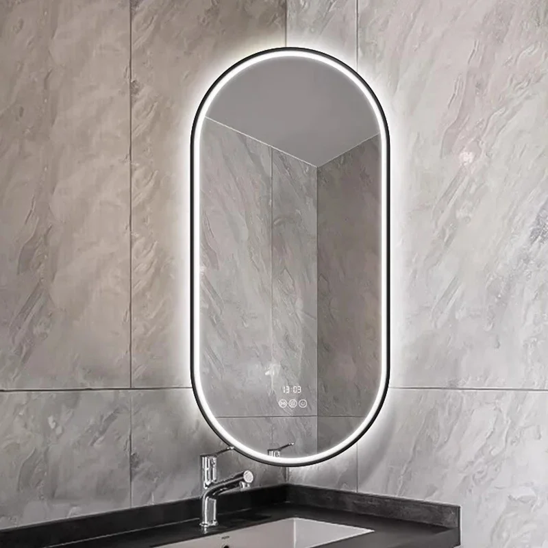 Mirroring Acrylic Mirror Makeup Lights Round Large Full Body Mirrors Long Backlight Length Espejos Bathroom Wall Lighting Big