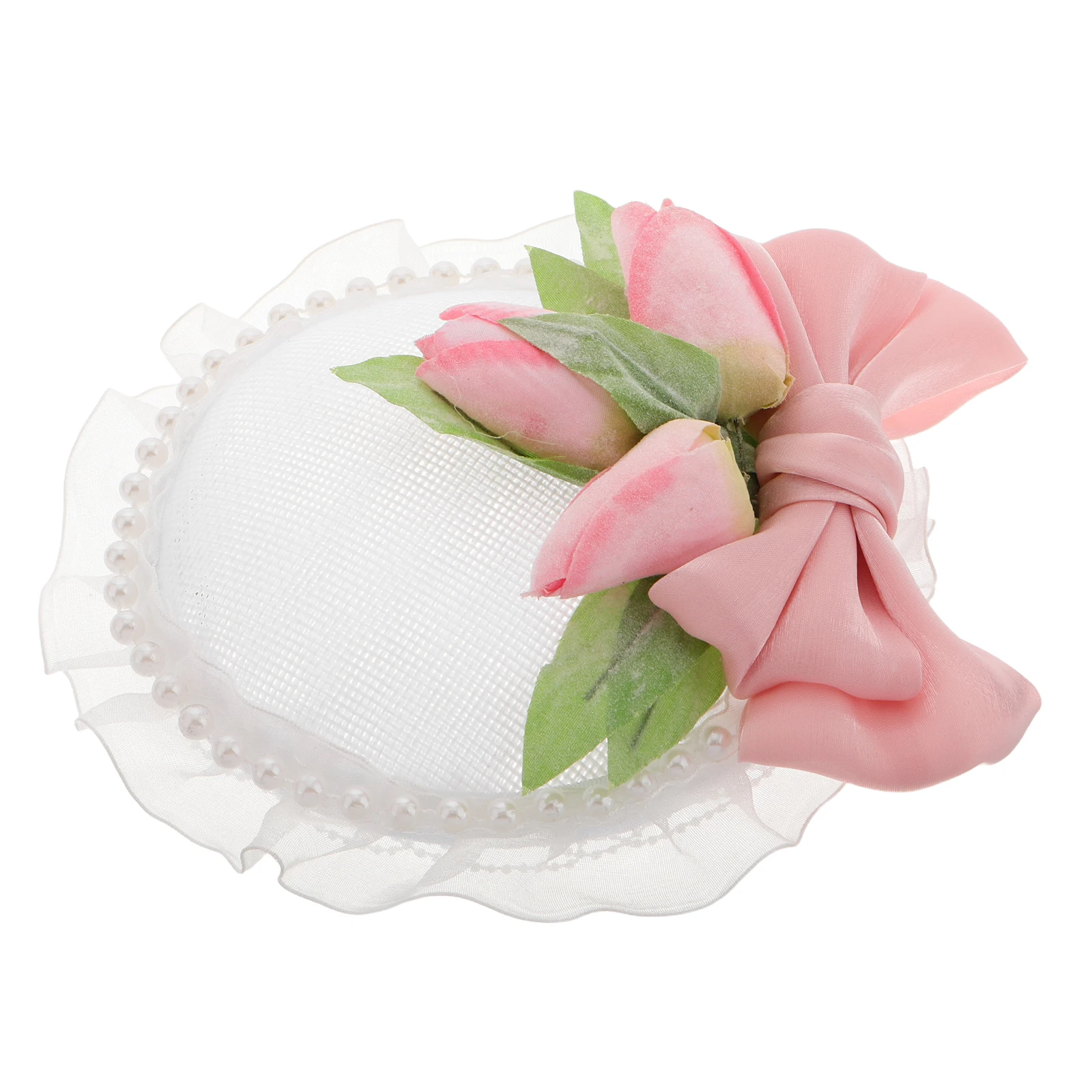 

Lolita Mini Hat Pink Bowknot Headpiece Fashion Lace Hairb Lolita Girl Kawaii Accessories Women Cute Beret Victoriana