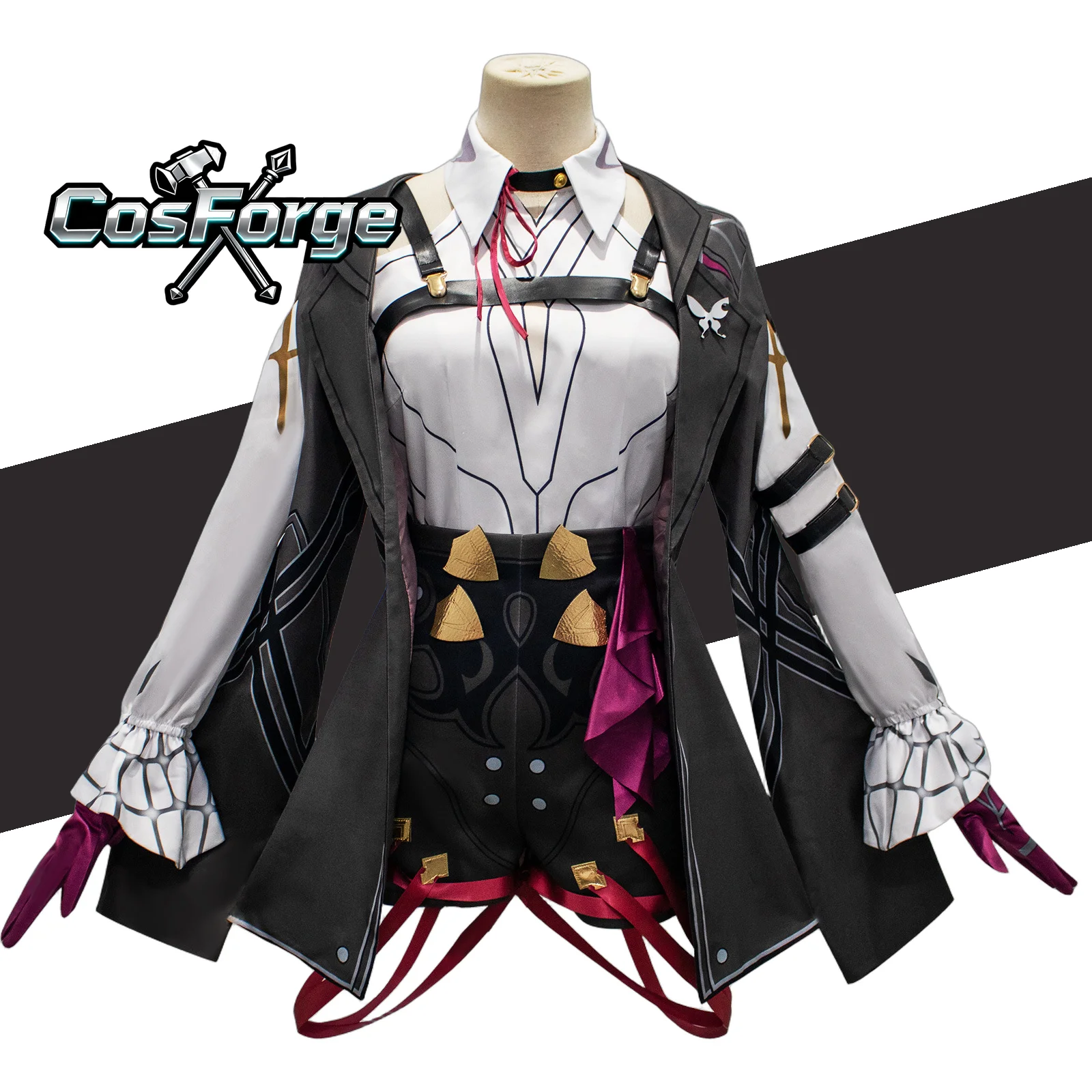 

Костюм для косплея Кафки из Honkai Star Rail, наряд для вечеринки на Хэллоуин с париком, униформа для мужчин, костюмы на Хэллоуин для женщин