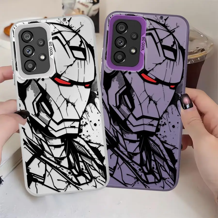 Marvel Ironman Case for Samsung Galaxy A17 A54 A26 A50 A12 A72 A71 A14 A56 A23 A31 A07 A24 A25 A51 A04 A34 A05 A15 A16 Phone