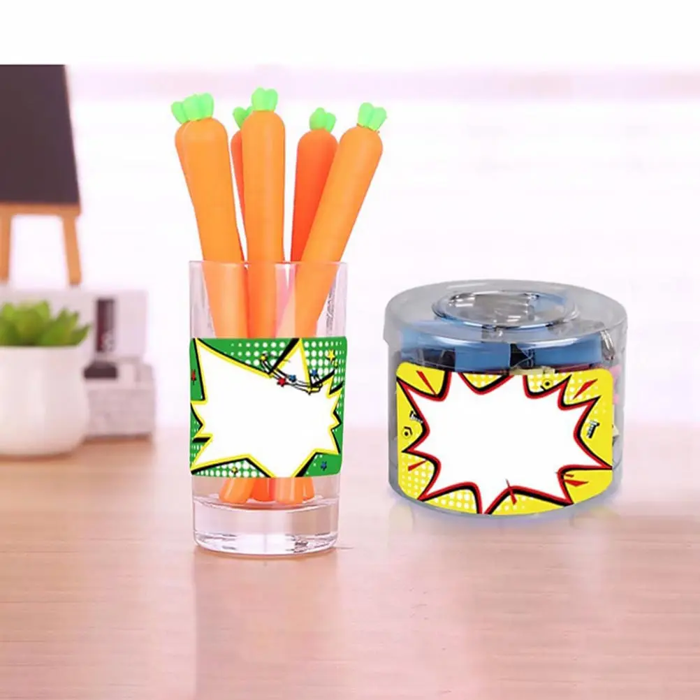 10Sheets Name Tag Stickers Colorful Self Adhesive Blank Labels for Office School Study Organization Reminder Decals