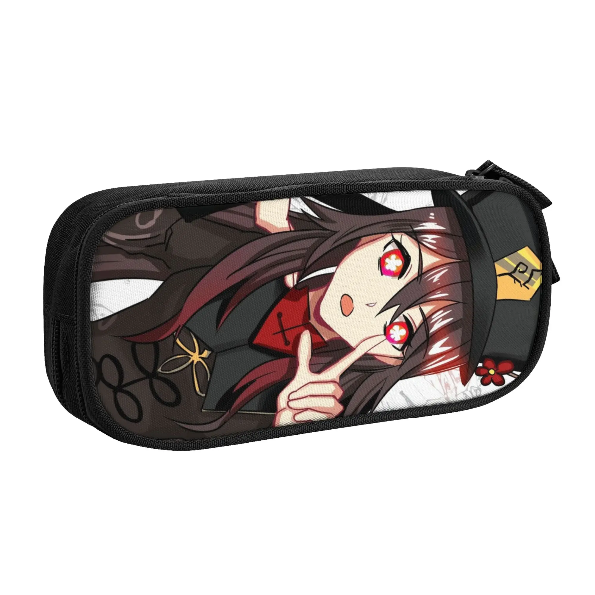 Kawaii Anime Genshin Impact Pencil Cases for Girls Boys Large Capacity Manga Kawaii  Pencil Bag School Supplies