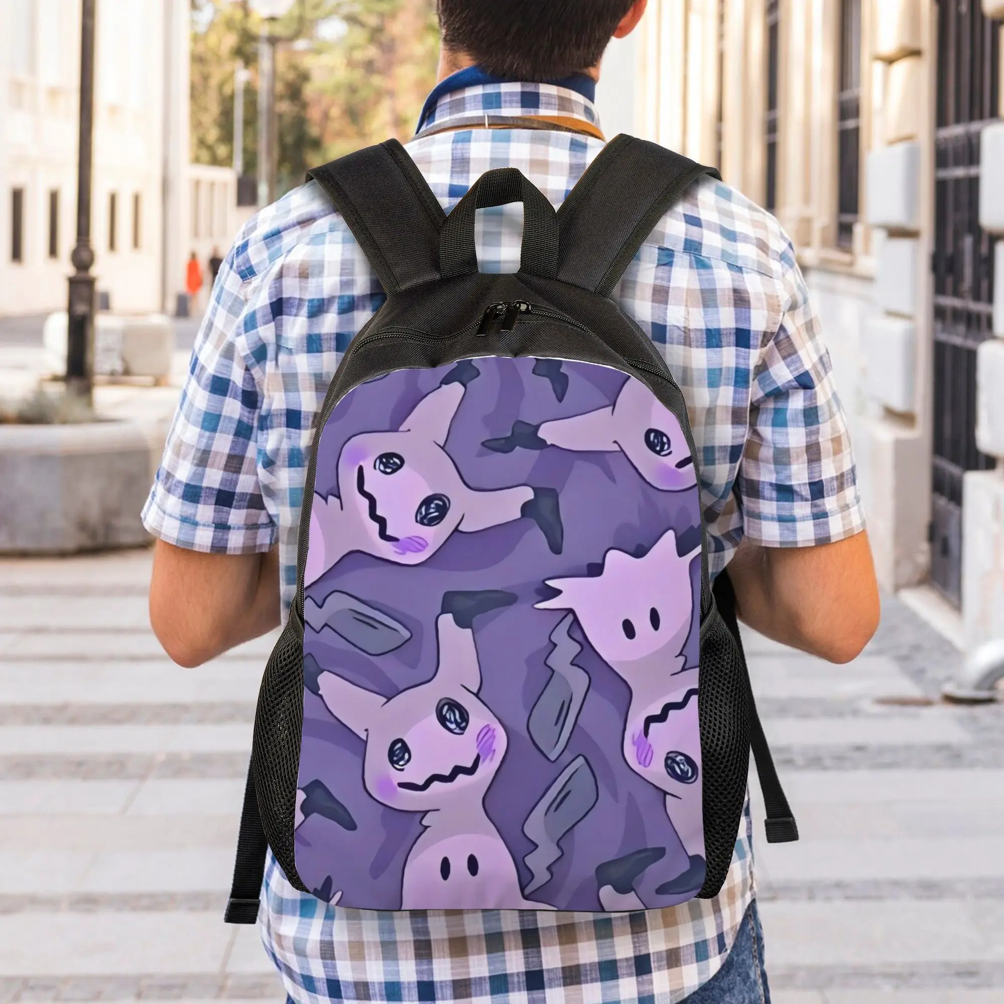 

Pokemon Knapsack Back to school season Purple Mimikyu Multi-Function Backpack