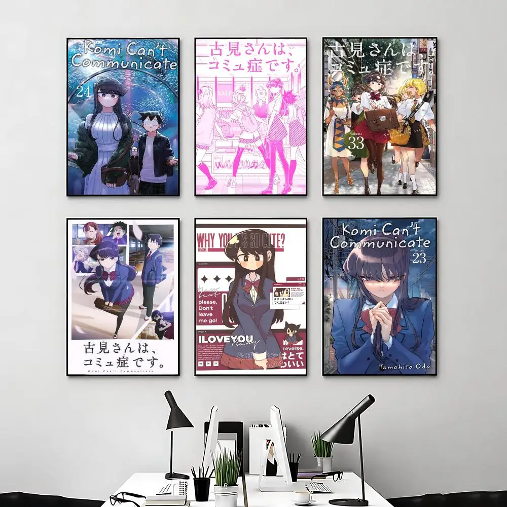 Cartoon KKomi Can't Communicate S2ed Poster Posters Anime Room Decor Decoration Movie Backpack Wall Interior Music Wall Art