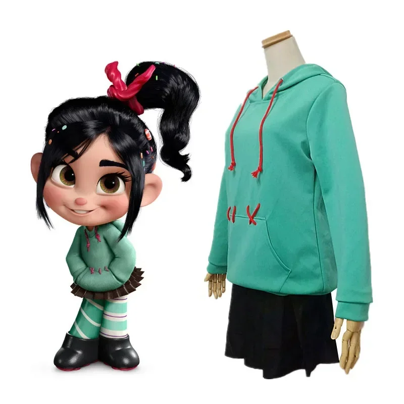 Anime Ralph Vanellope from Schweetz Cosplay High Quality Outfits Halloween Carnival Costumes