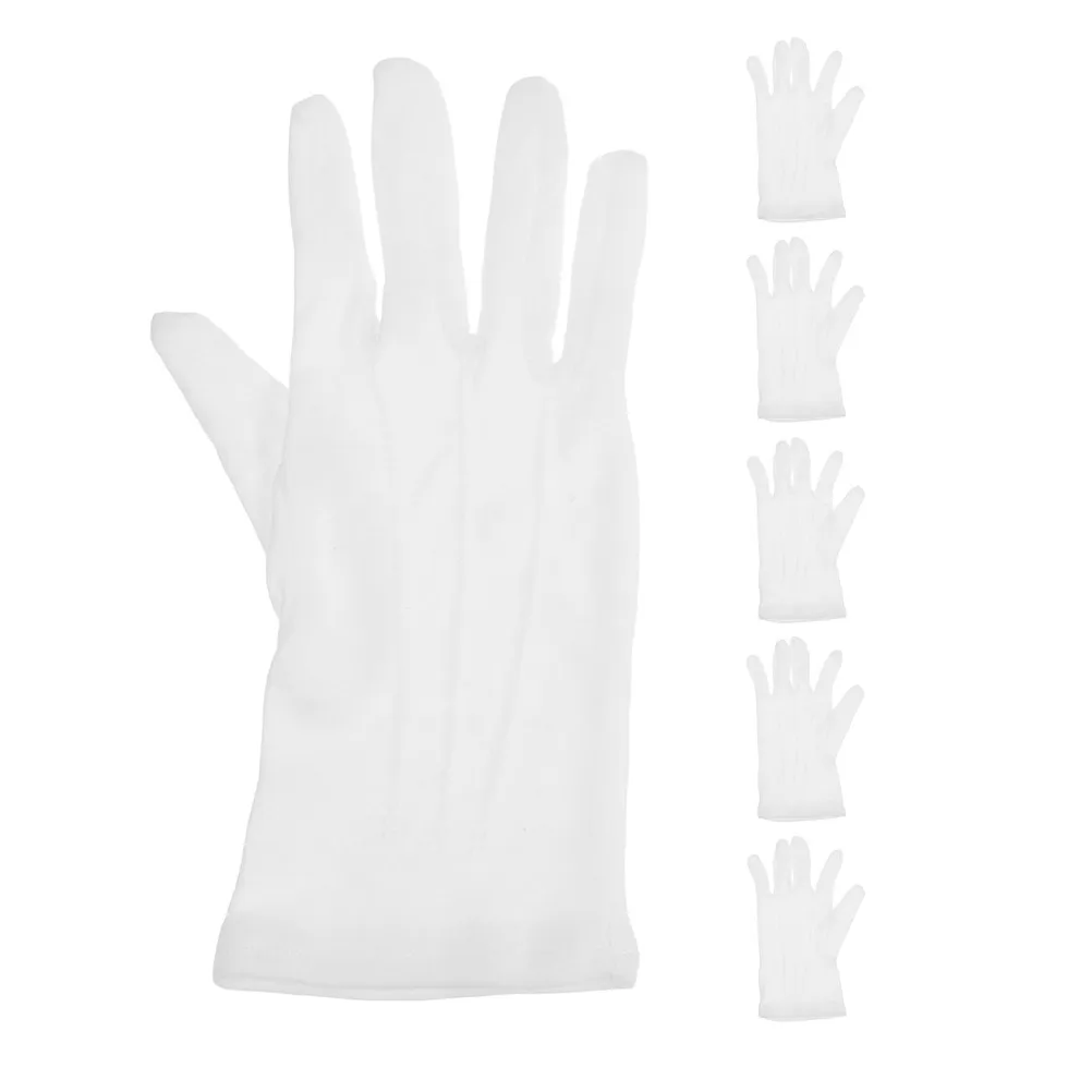 

3Pairs Billiards Referee Gloves White Color Breathable Comfortable Polyester Cotton Pool Cue Gloves for Snooker Competition