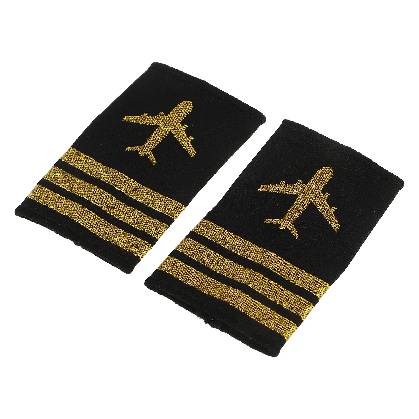 

2Pcs Airplane Shoulder Epaulets for Cute Pilot Uniform Bars Soft Comfortable Flight Attendant Badge for Cosplay Party Stage