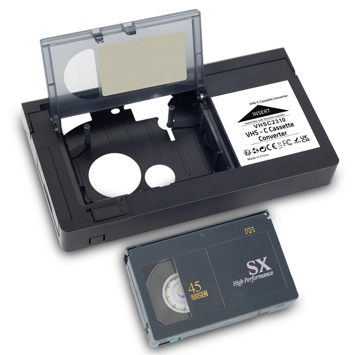 محول كاسيت A66I VHS-C لـ JVC لـ RCA لباناسونيك VHS إلى VHSC SVHS-C محول كاسيت ليس لـ 8 مللي متر/MiniDV/Hi8