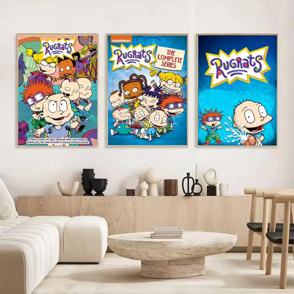 R-Rugrats Painting Calligraphy Stylish Canvas Poster Wall Art for Living Room Bedroom Cafe Office Decor Gift