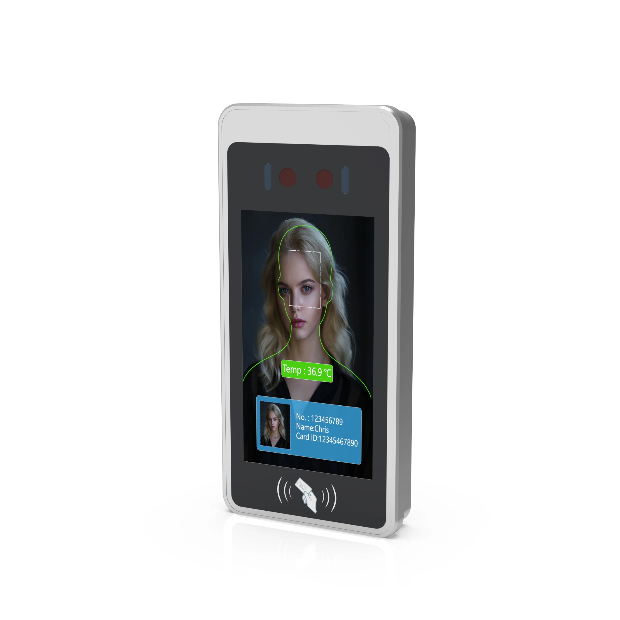 Hot Sale 5 Inch High Quality Face Recognition Time Attendance Machine Auto Face ID Recording Biometric Access Control Product