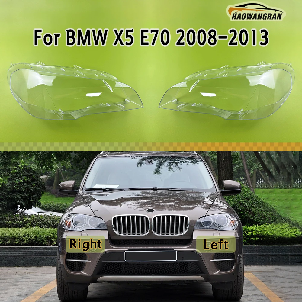 

Headlight Cover Transparent Headlamp Lens Replace Original Lampshade Plexiglass For BMW X5 E70 2008 2009 2010 2011 2012 2013