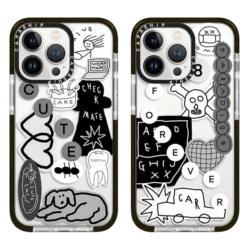 Tooth Cake Car Heart-Shaped Skull Head Case For iPhone 16 15 14 13 12 11 Pro X XS XR Max 7 8 Plus Soft TPU Shockproof Back Cover