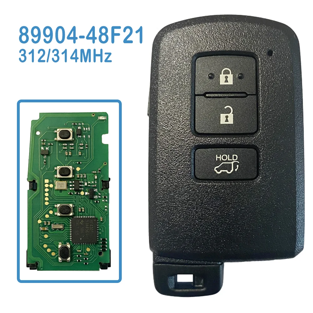 Auto Smart Key PN:281451-2110 14FAB-01 89904-48F21 Replace Car Remote SUV 3 Button 312/314MHz For Toyota Land Cruiser Harrier