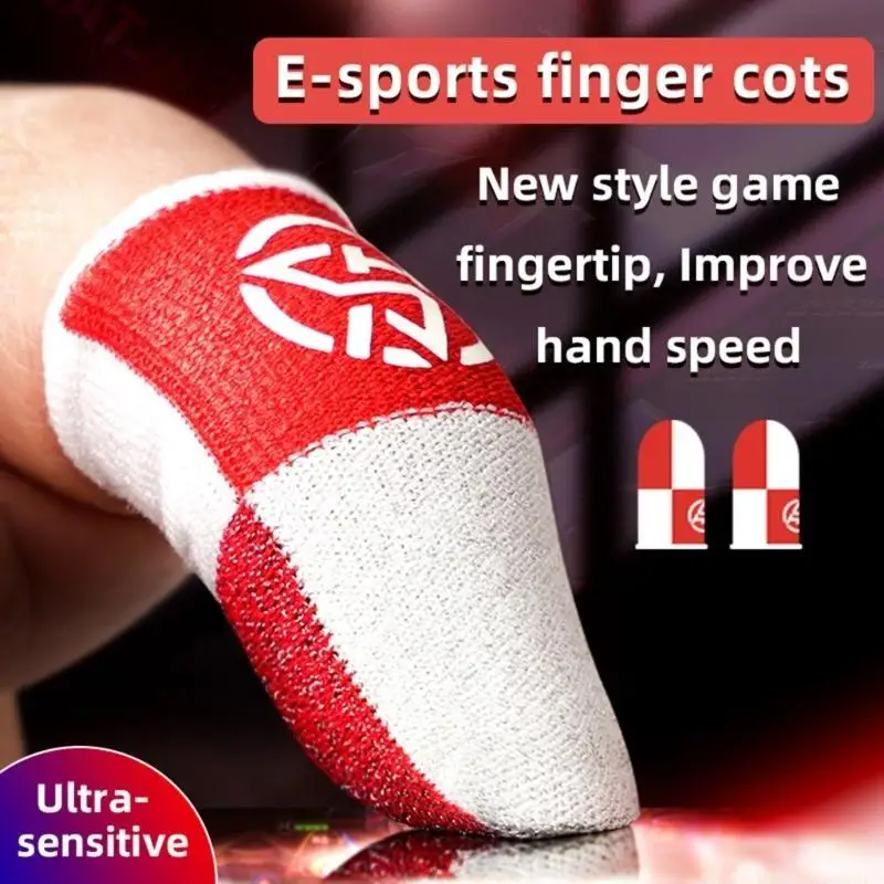 M5TD Flexible Thin Conductive Fiber Gaming Finger Sleeves Sweatproof Nonslip Design